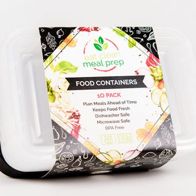 Food Containers - 24 Oz - 1 Compartment - 10 pack from Eat Clean Meal Prep